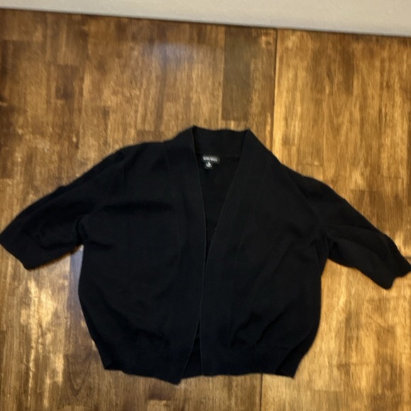 Vintage Nine West Black Knit Cardigan Sweater Women's Size M Regular Solid - Picture 3 of 7